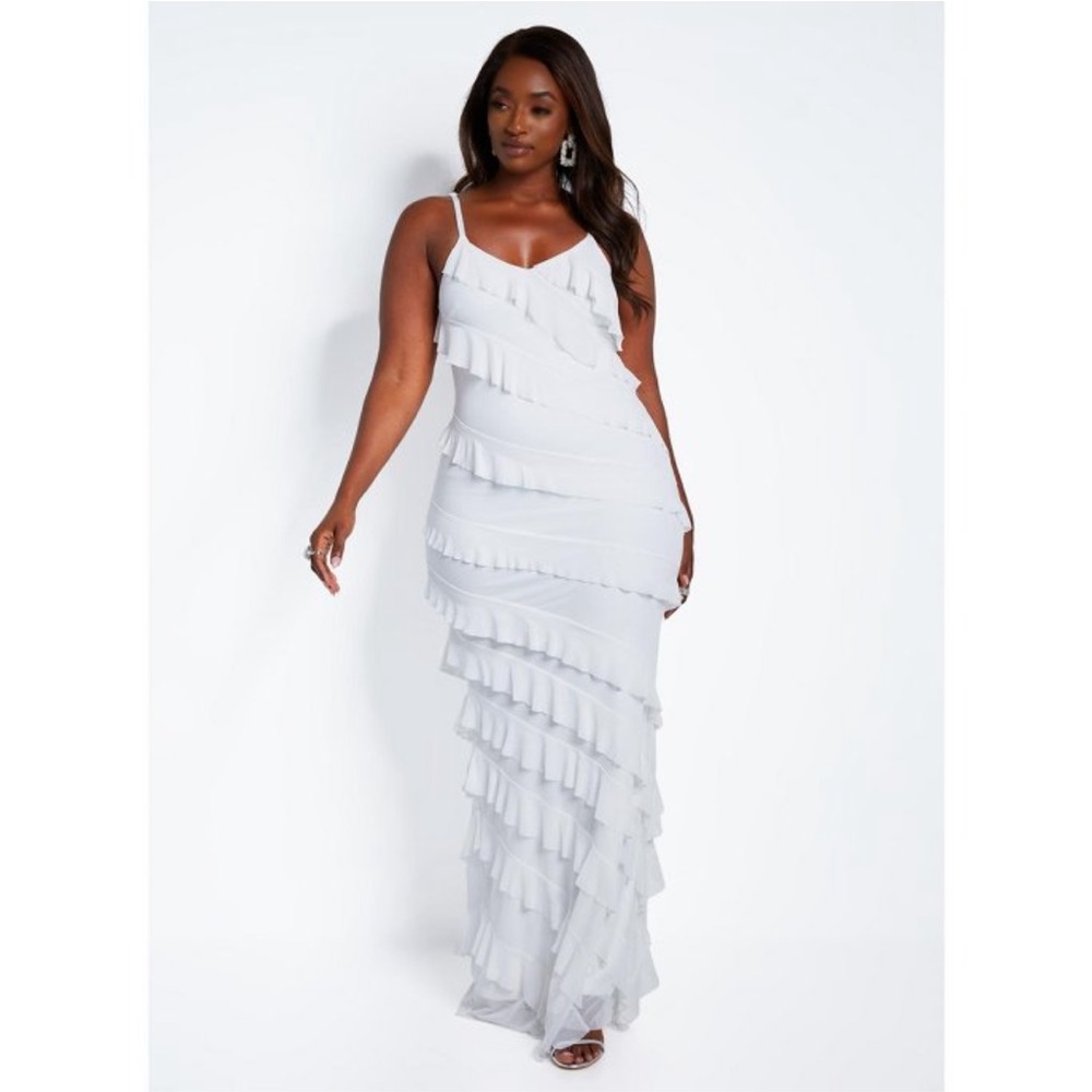 Rebdolls White Ruffle Dress